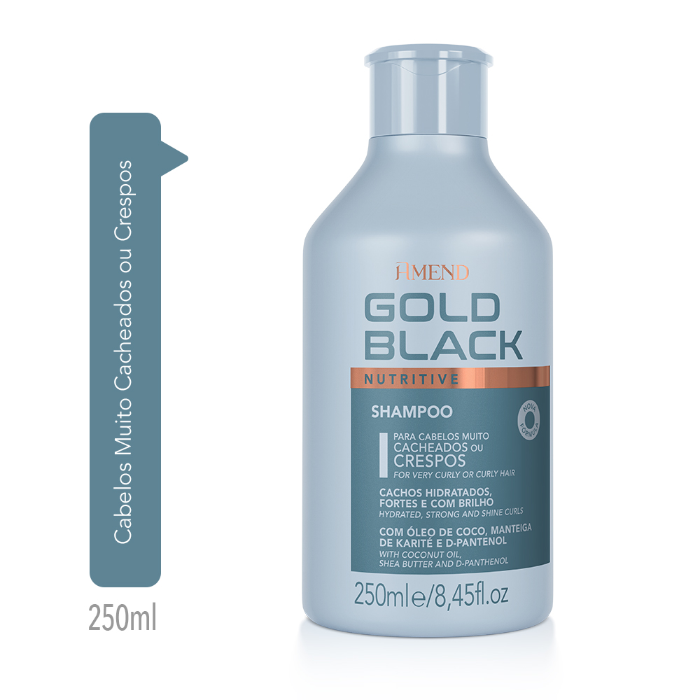 Shampoo Amend Gold Black Nutritivo 250ml image number 1
